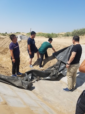 董事長薛躍虎對我公司正在施工項目進行實地考察